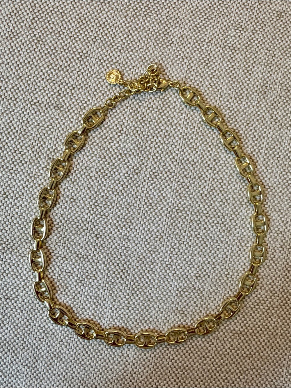 Gold Mariner Link Chain Necklace 17 inch